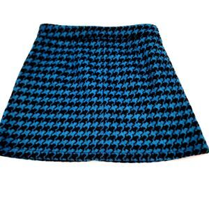 OAT HOUNDSTOOTH WOOL MINI SKIRT SIZE 26